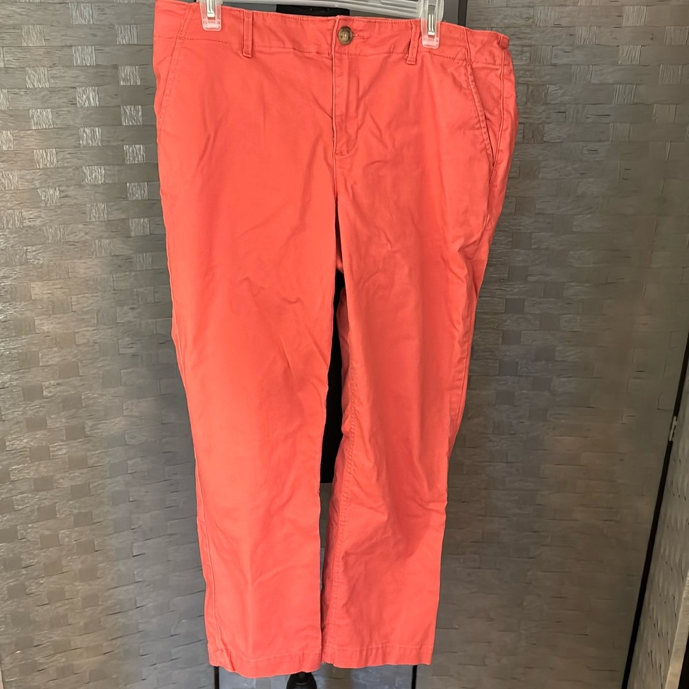 Coral LOFT cropped pants sz 10